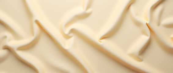 Obraz premium A luxurious golden silk satin fabric with smooth texture and elegant pattern flowing in soft waves, creating a shiny and decorative backdrop for a fashionable and sophisticated design
