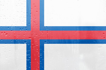 Fototapeta premium Waving faroe islands flag, a symbol of Scandinavian patriotism