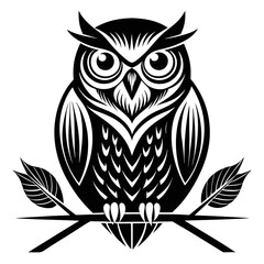 Fototapeta premium Burrowing Owl Aruba silhouette