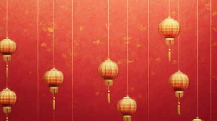 Fototapeta premium Background in red and gold tones for Chinese auspicious events.