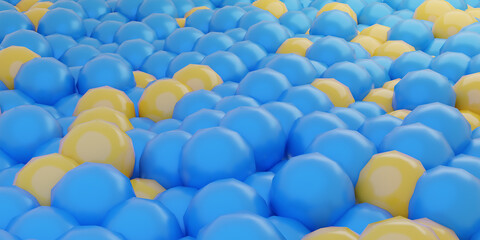 Fototapeta premium Sphere abstract background, 3D Sphere in perspective, objects in motion. 3d render.