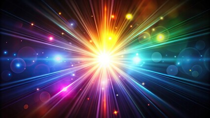 Fototapeta premium soft colorful light flares against black background