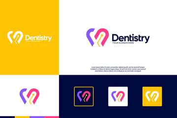 medical technology, with abstract dental concept, dentist, treatment, graphic design template.
