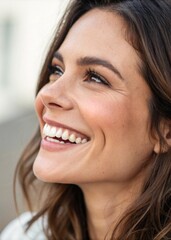 Face of a smiling beautiful woman