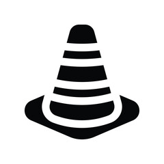 traffic cone icon. vector glyph icon for your website, mobile, presentation, and logo design.