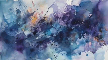 Fototapeta premium a painting of blue and purple paint