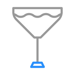 Cocktail glass icon with liquid. Concept of celebration, party, and alcohol.