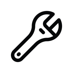 wrench icon. vector line icon for your website, mobile, presentation, and logo design.