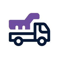 dump truck icon. vector dual tone icon for your website, mobile, presentation, and logo design.