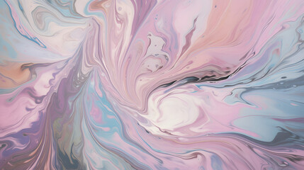Obraz premium a painting of pink and blue swirled paint