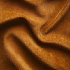 Close-up of brown velvet fabric texture with smooth folds and rich color.
