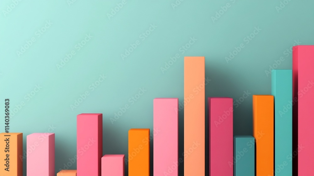 Poster minimalist financial strategy graph visualizing data and trends