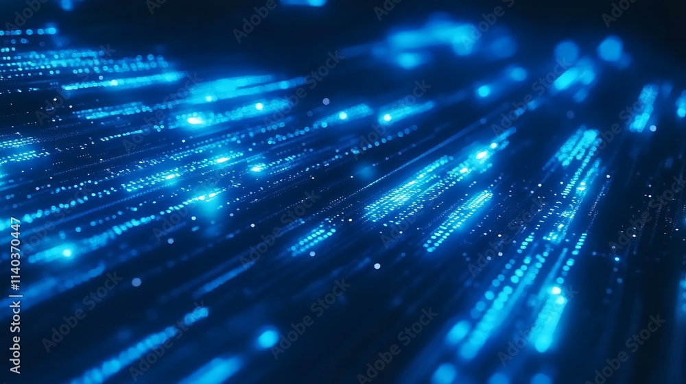 Poster technology themed background with ample copy space in blue tones, ideal for modern business and tech