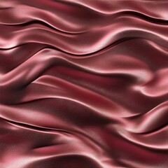 Fototapeta premium Elegant maroon silk texture with flowing waves creates a luxurious and sophisticated pattern.
