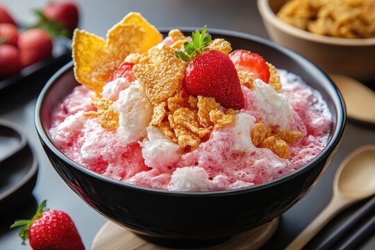Strawberry cornflake dessert enthusiast
