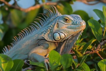 Obraz premium Verdant Majesty, Iguana