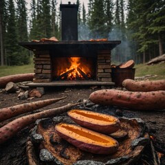 sausages on the grill