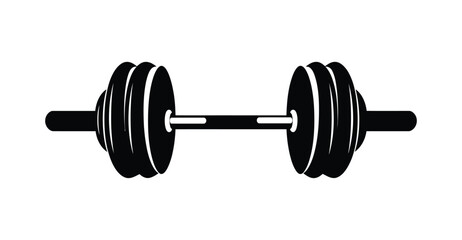  Barbell icon, vector, silhouette, outline, illustration isolated on white background