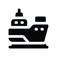 cargo ship icon. vector glyph icon for your website, mobile, presentation, and logo design.