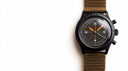 Tactical Military Watch with Integrated Compass for Outdoor Adventure and Survival