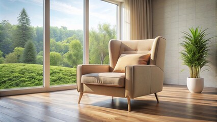 Spacious and cozy frameless armchair for ultimate comfort and relaxation wide-angle