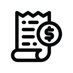 invoice icon. vector line icon for your website, mobile, presentation, and logo design.
