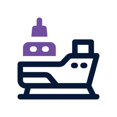 Fototapeta premium cargo ship icon. vector dual tone icon for your website, mobile, presentation, and logo design.