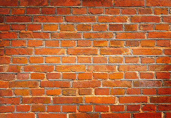 brick wall, antique old red texture background 