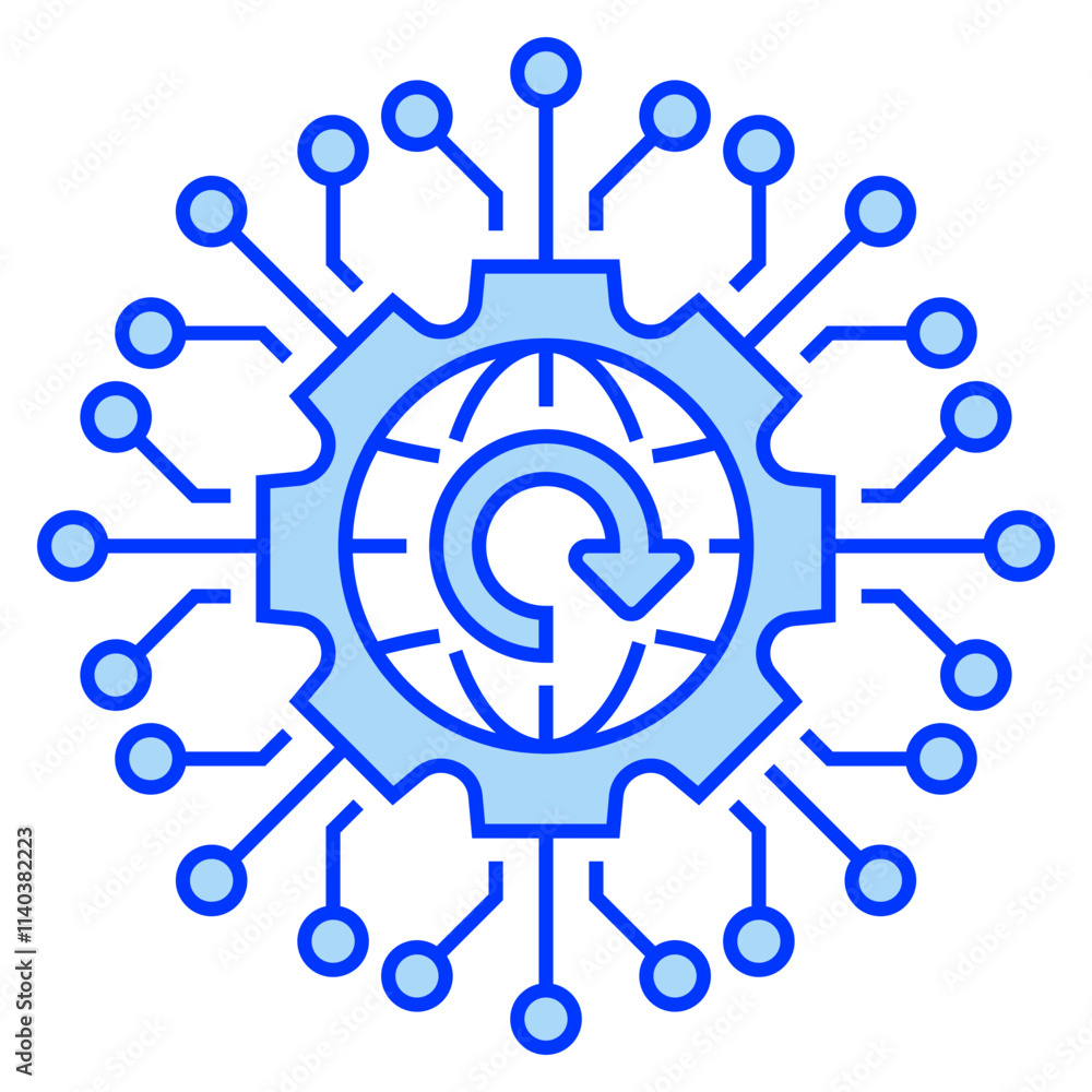Poster network recovery line icon. linear style sign for mobile concept and web design. outline vector icon