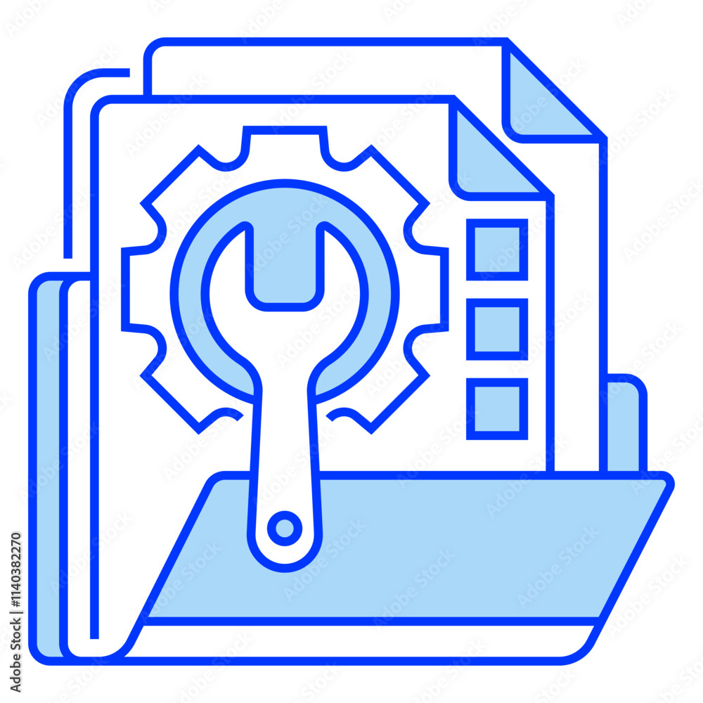 Poster file repair line icon. linear style sign for mobile concept and web design. outline vector icon.