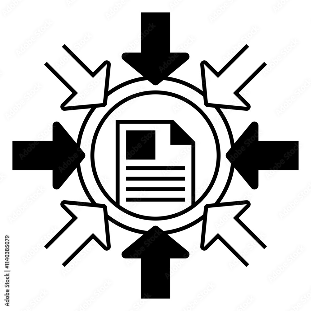 Poster file compression line icon. linear style sign for mobile concept and web design. outline vector icon