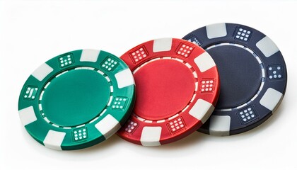 Poker chips in different styles