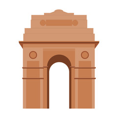 Fototapeta premium Vector illustration of India Gate on transparent background