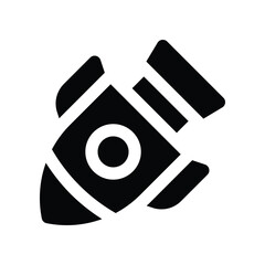 nuclear bomb icon. vector glyph icon for your website, mobile, presentation, and logo design.