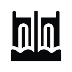 dam icon. vector glyph icon for your website, mobile, presentation, and logo design.