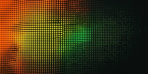 Brightly colored digital banner with pixel details and empty center space for custom text or graphics