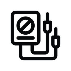 voltmeter icon. vector line icon for your website, mobile, presentation, and logo design.