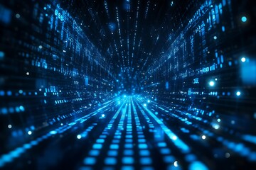 Glowing Digital Network Technology Background