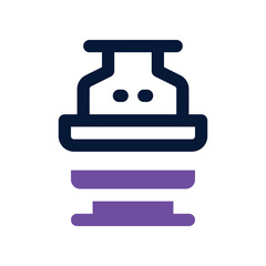 press machine icon. vector dual tone icon for your website, mobile, presentation, and logo design.
