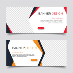 Modern business banner abstract design. Clean simple creative background vector template design