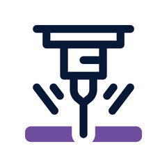 laser machine icon. vector dual tone icon for your website, mobile, presentation, and logo design.