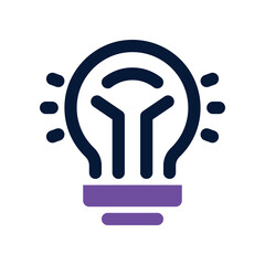 light bulb icon. vector dual tone icon for your website, mobile, presentation, and logo design.