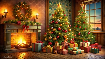 Feliz Natal Images: Festive Christmas Holiday Backgrounds, Winter Wonderland Scenes, Merry Christmas Greetings, Holiday Decorations, Christmas Tree, Gift Presents, Santa Claus, Snow, Star