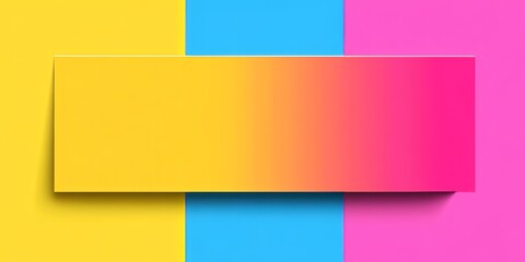 Brightly colored banner design featuring vibrant colors and contrasting empty space for creative projects and activities
