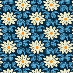Geometric jasmine pattern backgrounds shape repetition.