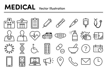 医療アイコンと医療系webサイトに使えるアイコンセット