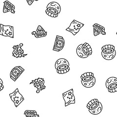 chinese holidays year china new vector seamless pattern thin line illustration