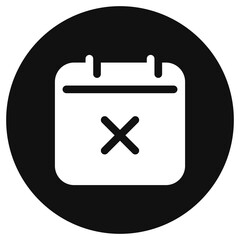 Editable vector delete calendar event icon. Part of a big icon set family. Perfect for web and app interfaces, presentations, infographics, etc