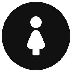 Editable female restroom vector icon. Part of a big icon set family. Perfect for web and app interfaces, presentations, infographics, etc