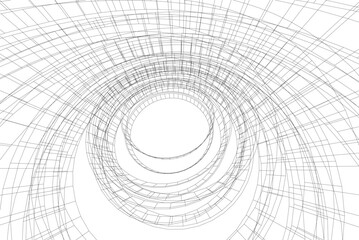 Abstract architectural background 3d illustration